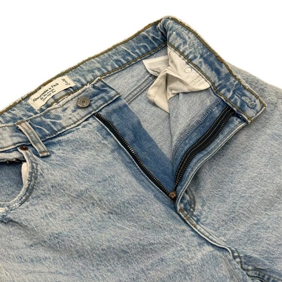 Vintage Abercrombie & Fitch Y2K Blue Denim Jeans Mens 28x31 High Rise Straight - Picture 3 of 8